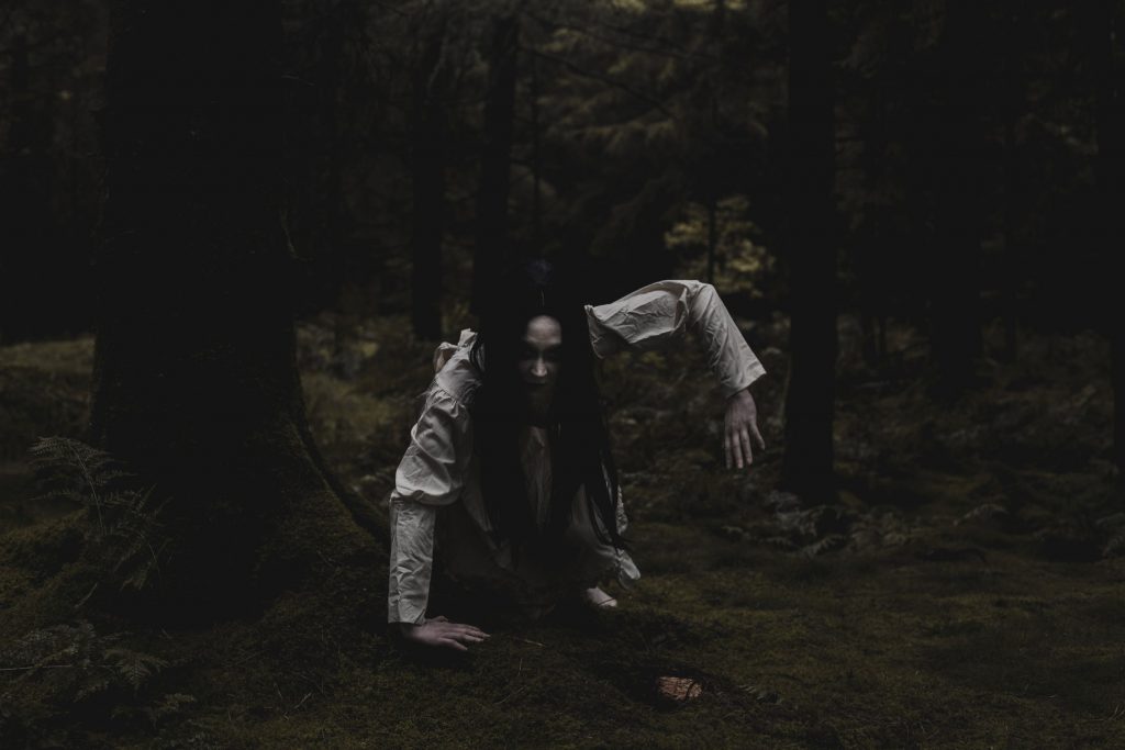 Creepy Ghost In White Dress With Long Black Hair - Inspired By Samara From The Ring Eerie Horror Photography