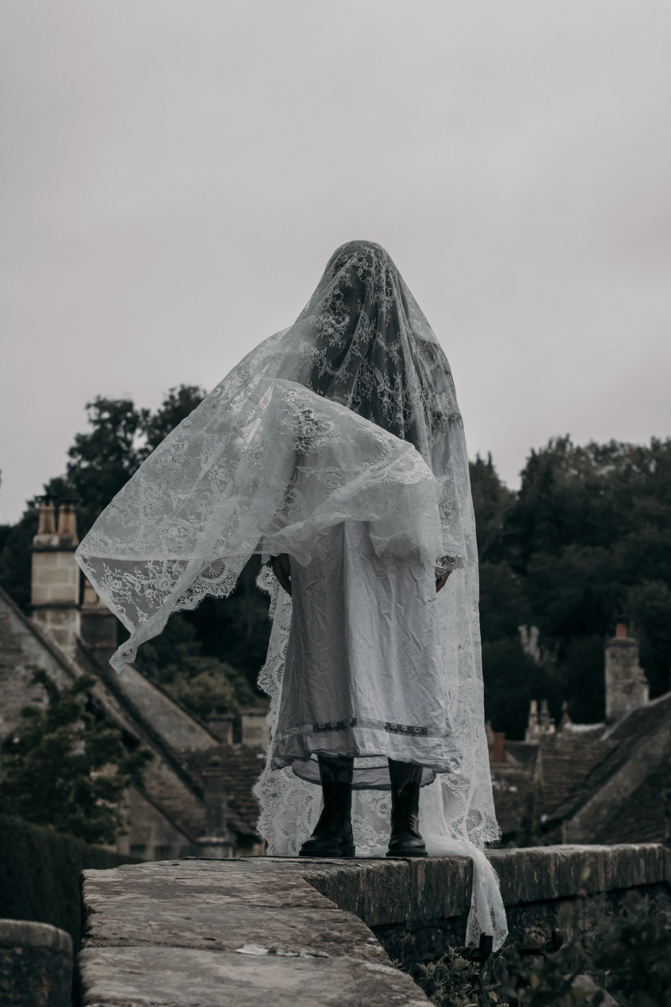 Horror photoshoot in Castle Combe